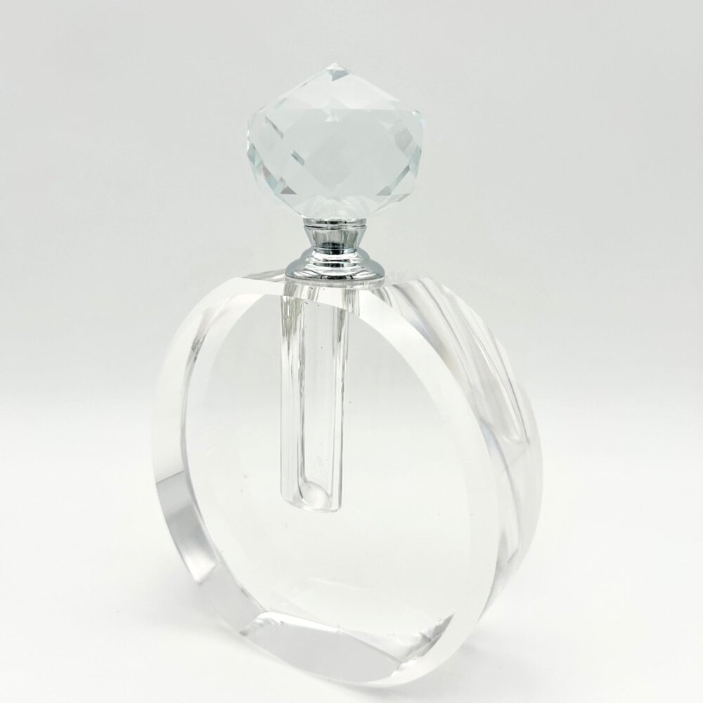 Crystal Perfume Bottle With Sparkling Stopper for Display or Storage NO DAUBER
